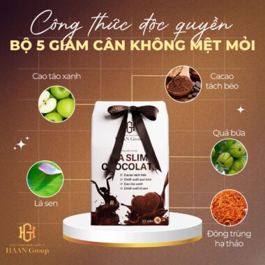Thành phần độc đáo bên trong kẹo huỷ mỡ HA Slim Chocolate